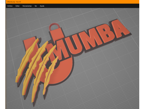 PKL U Mumba badge color printable and renderable 3D Принт Модель