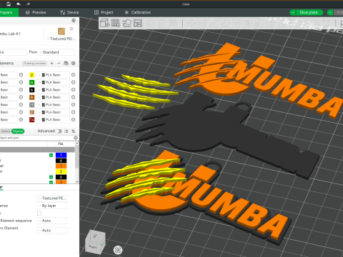 PKL U Mumba badge color printable and renderable 3D Принт Модель