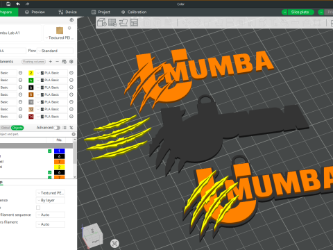 PKL U Mumba badge color printable and renderable 3D Принт Модель