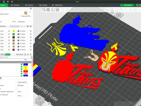 PKL Telugu Titans badge color printable and renderable 3D Print Model