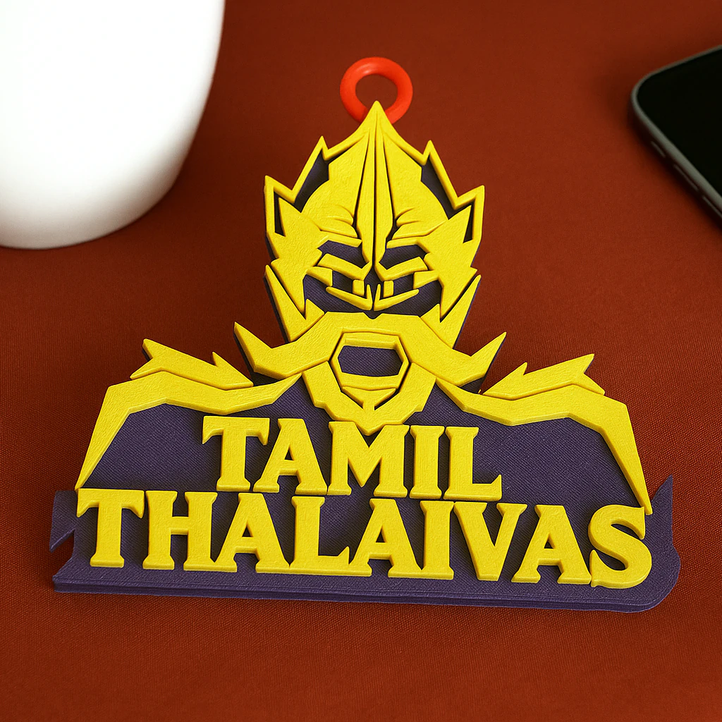 PKL Tamil Thalaivas badge color printable and renderable 3D Print Model .c4d .max .obj .3ds .fbx .stl .blend 