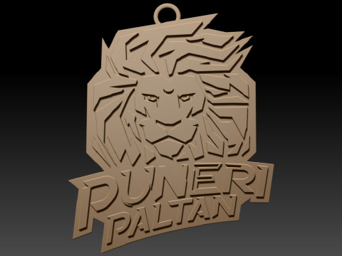 PKL Puneri Paltan badge color printable and renderable 3D 프린트 모델