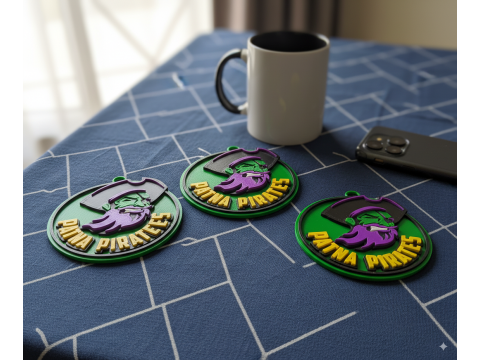 PKL Patna Pirates badge color printable and renderable Model do druku 3D