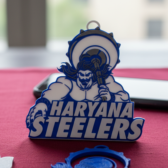 PKL Haryana Steelers Panthers badge color printable and renderable 3D Принт Модель .c4d .max .obj .3ds .fbx .stl .blend 
