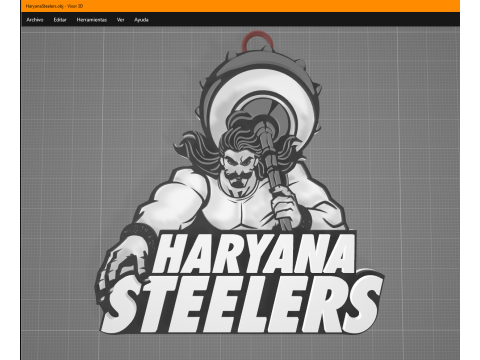 PKL Haryana Steelers Panthers badge color printable and renderable 3D Принт Модель