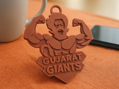 PKL Gujarat Giants badge color printable and renderable Modelo de impresión 3D