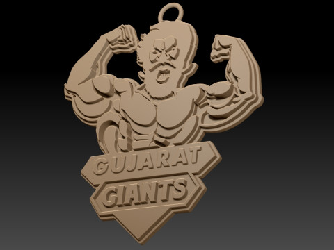 PKL Gujarat Giants badge color printable and renderable Modelo de impresión 3D