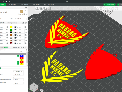 PKL Dabang Delhi KC badge color printable and renderable 3D Принт Модель
