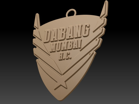 PKL Dabang Delhi KC badge color printable and renderable 3D Принт Модель