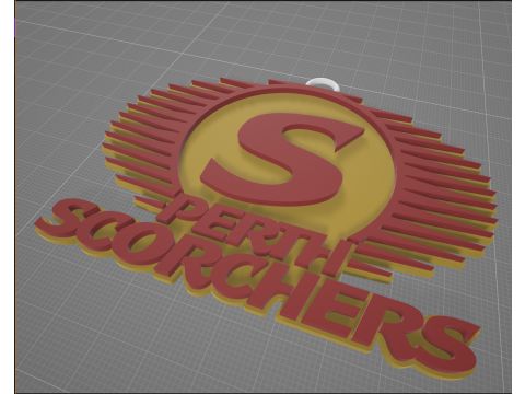 BBL Perth Scorchers Badge Color Printable And Renderable 3D 打印模型
