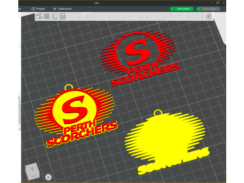 BBL Perth Scorchers Badge Color Printable And Renderable 3D 打印模型