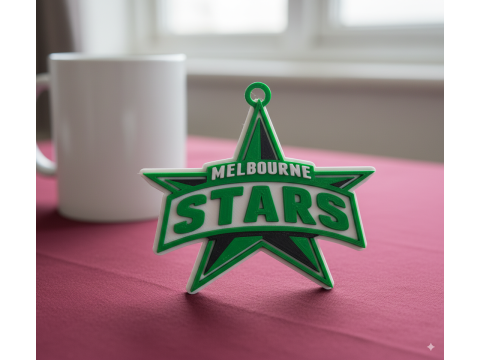 BBL Melbourne Stars badge color printable and renderable 3D Druckmodell