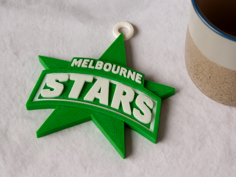 BBL Melbourne Stars badge color printable and renderable 3D Druckmodell