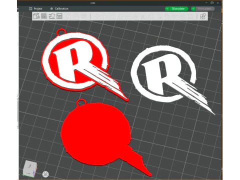 BBL Melbourne Renegades badge color printable and renderable 3D Print Model