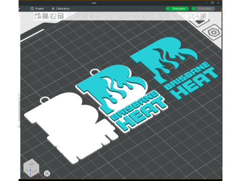 BBL Brisbane Heat badge color printable and renderable 3D 打印模型