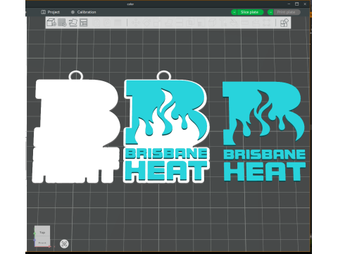 BBL Brisbane Heat badge color printable and renderable 3D 打印模型