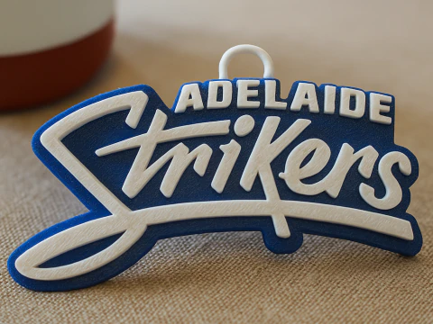 Badge BBL Adelaide Strikers couleur imprimable et rendu Modèles 3D en vedette