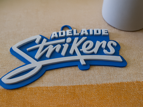 BBL Adelaid Strikers badge color printable and renderable 3Dプリントモデル