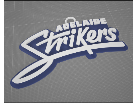 BBL Adelaid Strikers badge color printable and renderable 3Dプリントモデル