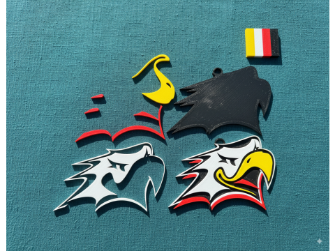 Liiga Vaasan Sport Turku keychain badge color printable and renderable 3D 프린트 모델