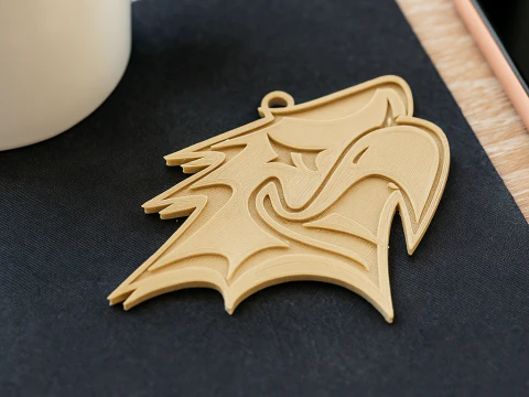 Liiga Vaasan Sport Turku keychain badge color printable and renderable 3D Print Model