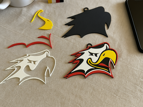 Liiga Vaasan Sport Turku keychain badge color printable and renderable 3D 프린트 모델