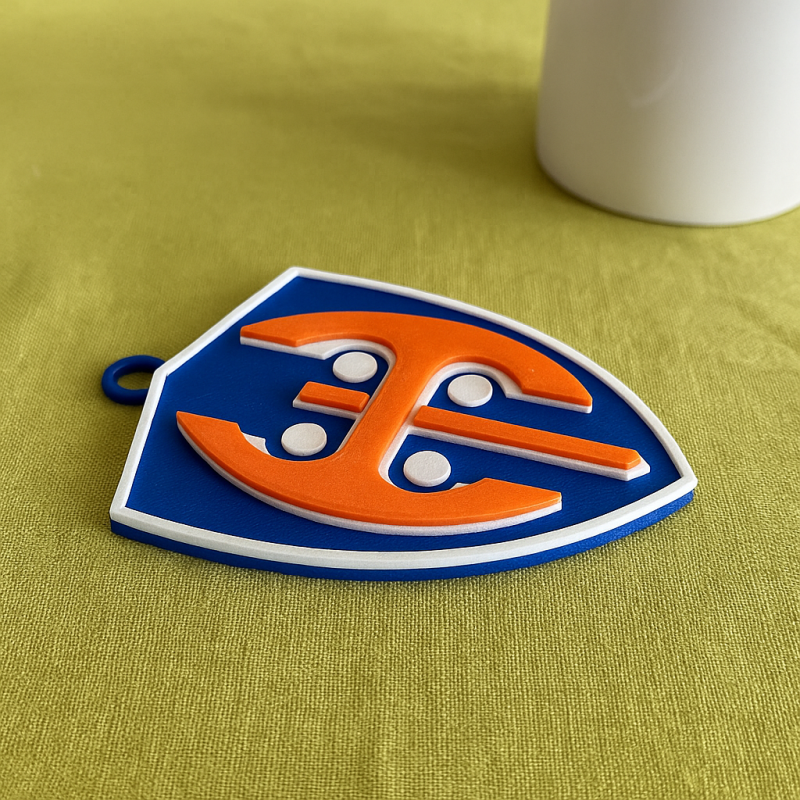 Liiga Tappara keychain badge color printable and renderable Model Cetak 3D .c4d .max .obj .3ds .fbx .stl .blend 