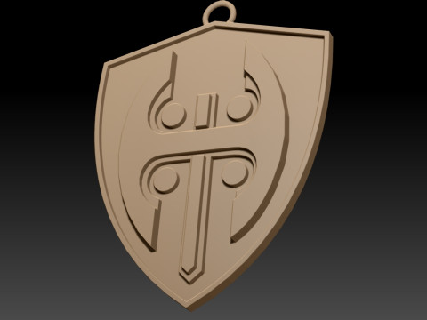 Liiga Tappara keychain badge color printable and renderable Model Cetak 3D