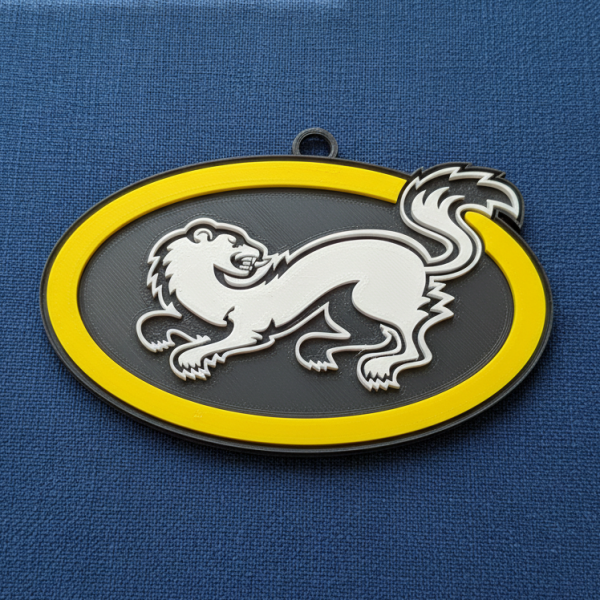 Liiga Oulun Krpt keychain badge color printable and renderable 3D Print Model .c4d .max .obj .3ds .fbx .stl .blend 