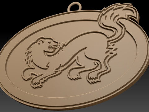 Liiga Oulun Krpt keychain badge color printable and renderable 3D Print Model
