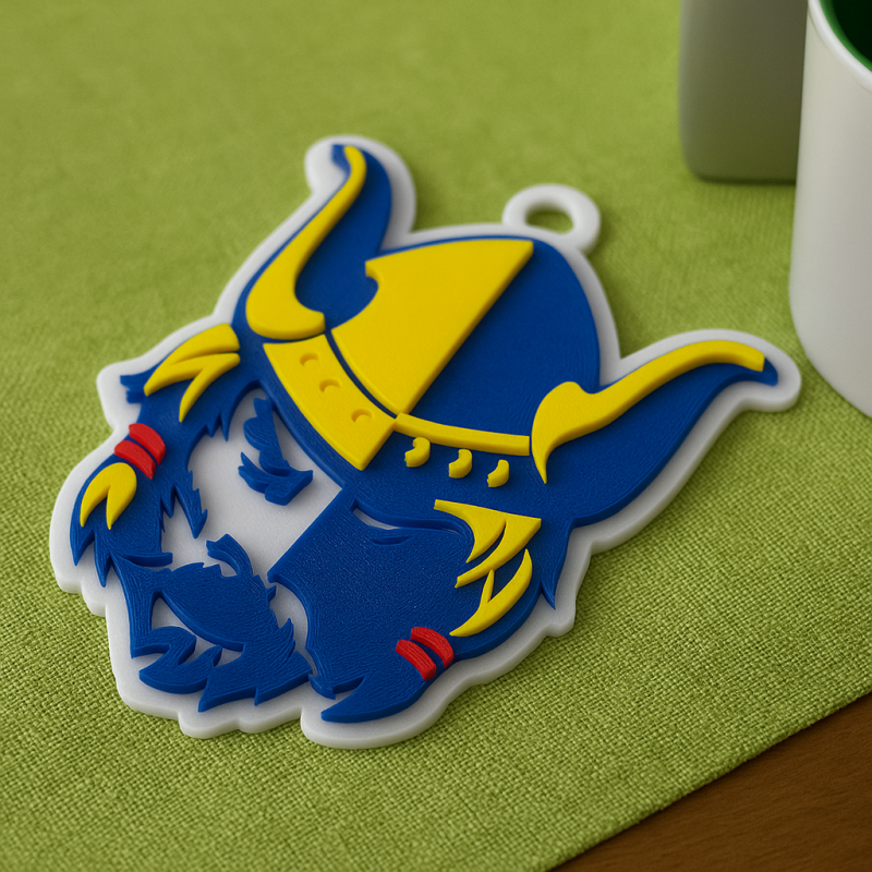 Liiga Mikkelin Jukurit keychain badge color printable and renderable Modello di stampa 3D .c4d .max .obj .3ds .fbx .stl .blend