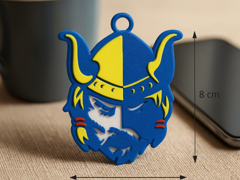 Liiga Mikkelin Jukurit keychain badge color printable and renderable Modello di stampa 3D