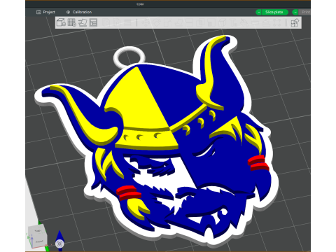 Liiga Mikkelin Jukurit keychain badge color printable and renderable Modello di stampa 3D