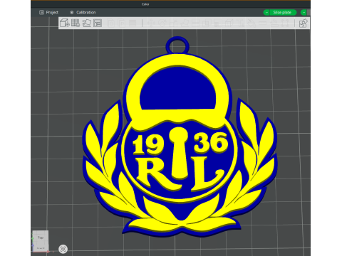 Liiga Rauman Lukko keychain badge color printable and renderable Modelo de Impressão 3D