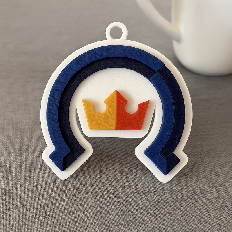 Liiga Kiekko-Espoo keychain badge color printable and renderable Model Cetak 3D .c4d .max .obj .3ds .fbx .stl .blend 