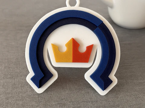 Liiga Kiekko-Espoo 钥匙扣徽章彩色可打印和可渲染 3D 打印模型