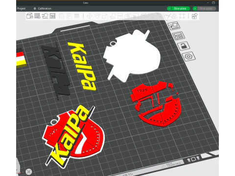 Liiga KalPa keychain badge color printable and renderable 3D Print Model