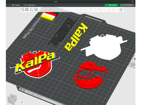 Liiga KalPa keychain badge color printable and renderable 3D 프린트 모델