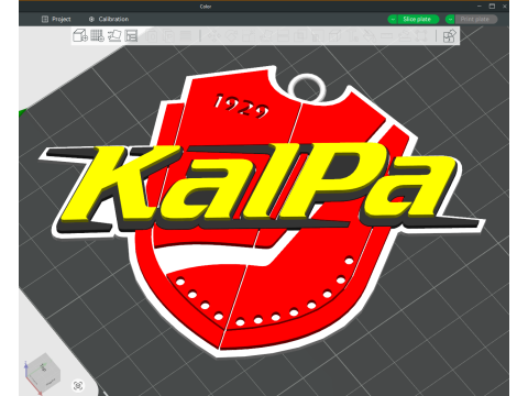 Liiga KalPa keychain badge color printable and renderable 3D 프린트 모델