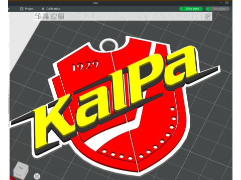 Liiga KalPa keychain badge color printable and renderable 3D 프린트 모델
