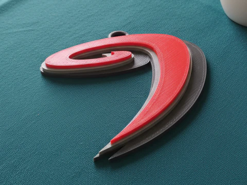 Kolorowa plakietka do breloka Liiga JYP Jyvskyl do wydrukowania i renderowania Model do druku 3D