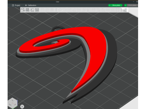Liiga JYP Jyvskyl keychain badge color printable and renderable 3D 打印模型