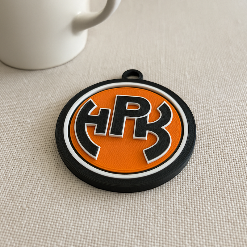 Liiga HPK Hmeenlinna keychain badge color printable and renderable Modello di stampa 3D .c4d .max .obj .3ds .fbx .stl .blend 