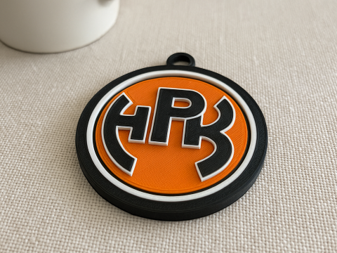 Liiga HPK Hmeenlinna keychain badge color printable and renderable 3D Принт Модель