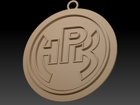 Liiga HPK Hmeenlinna keychain badge color printable and renderable Modello di stampa 3D