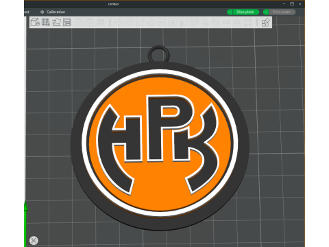 Liiga HPK Hmeenlinna keychain badge color printable and renderable Modello di stampa 3D
