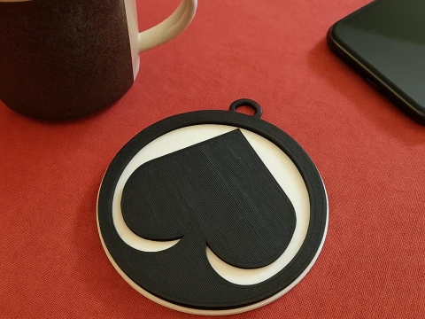 Liiga HC sst Pori chaveiro em cores para impressão e renderização Modelo de Impressão 3D