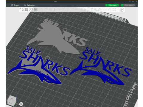 PREM Rugby Sale Sharks keychain badge color printable and renderable 3D 프린트 모델