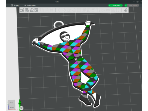 PREM Rugby Harlequin FC keychain badge color printable and renderable 3D Druckmodell