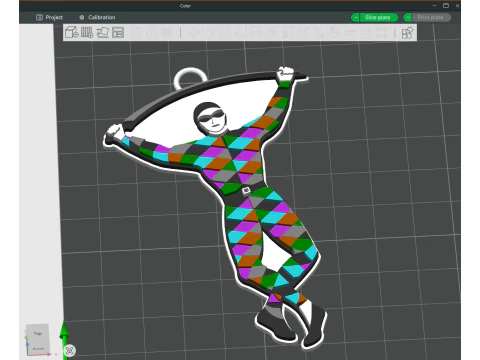 PREM Rugby Harlequin FC keychain badge color printable and renderable 3D Print Model